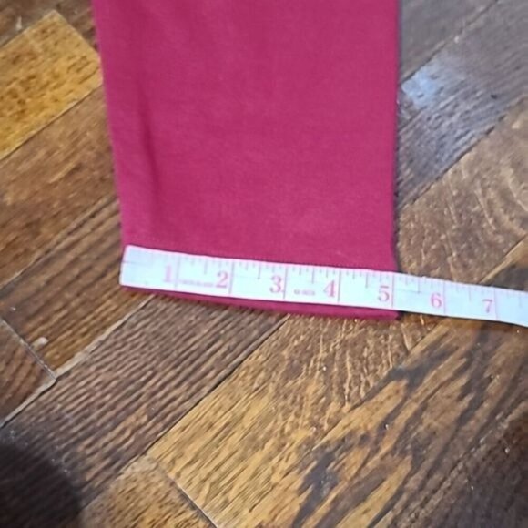 Vintage 80s 90s Deep Red Pull on Mid Rise Cigarette Pants - Picture 10 of 12